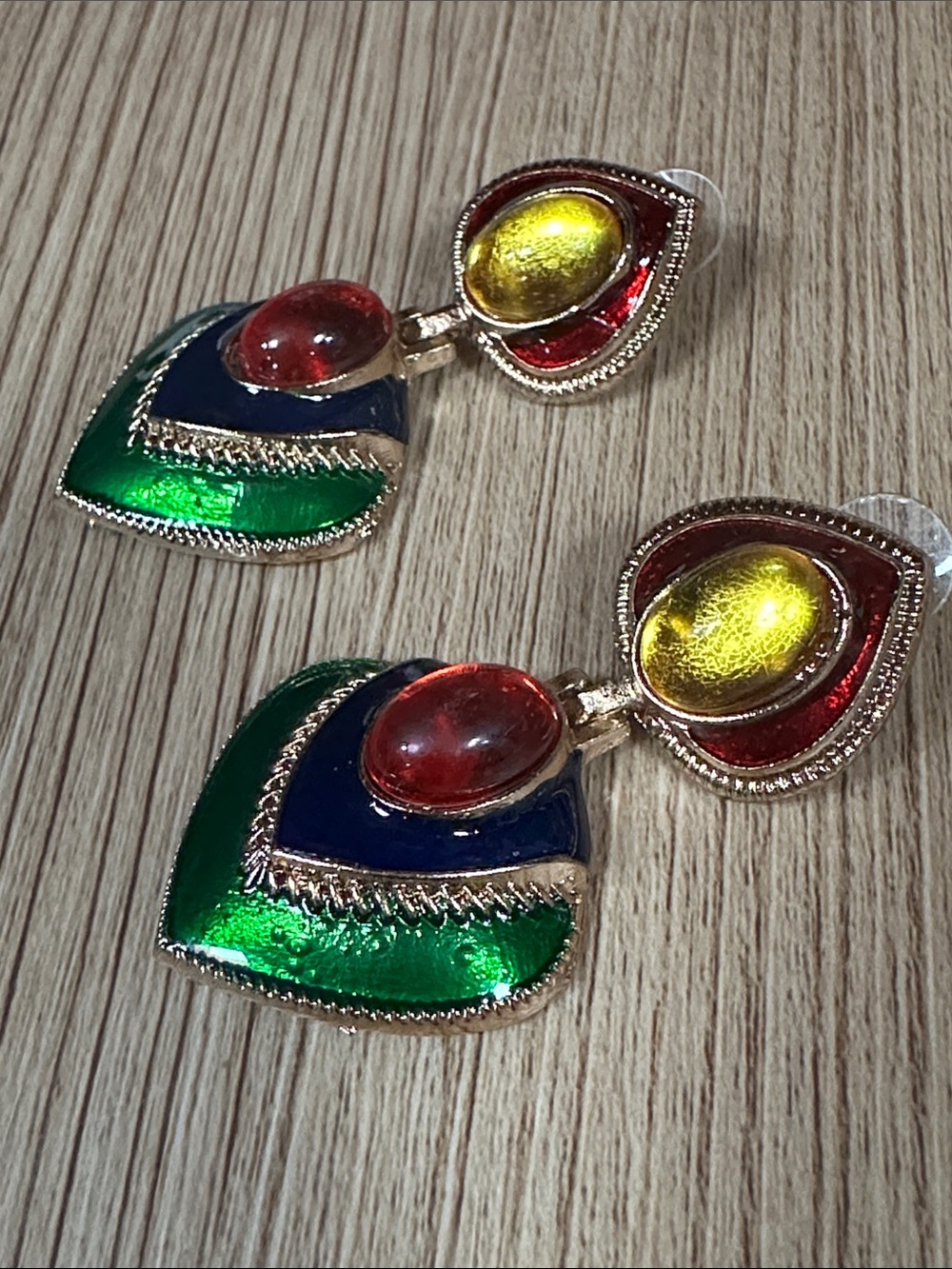 Vintage Style Multicolor Drop Earrings - Picture 7 of 7